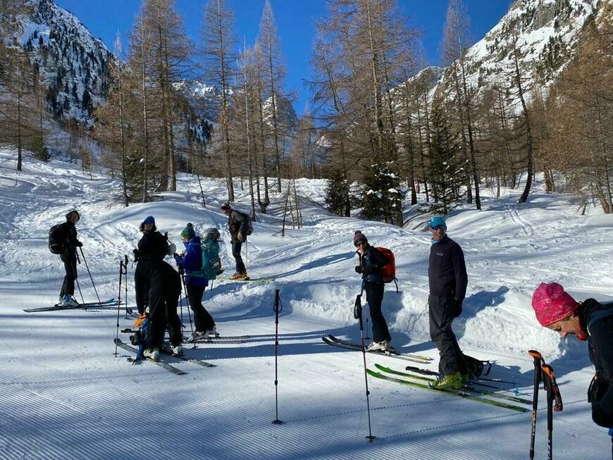 On se réchauffe un peu dans le début de la montée On se réchauffe un peu dans le début de la montée